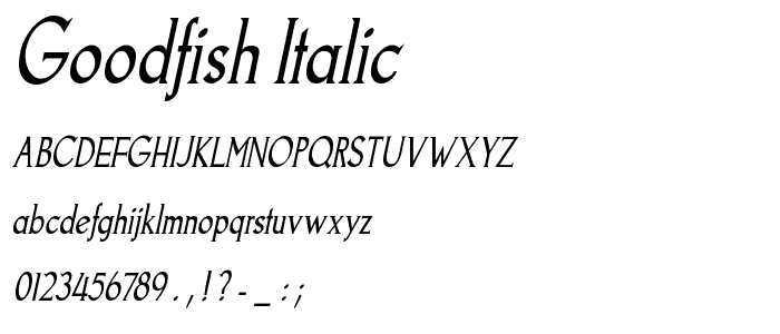 Goodfish Italic font